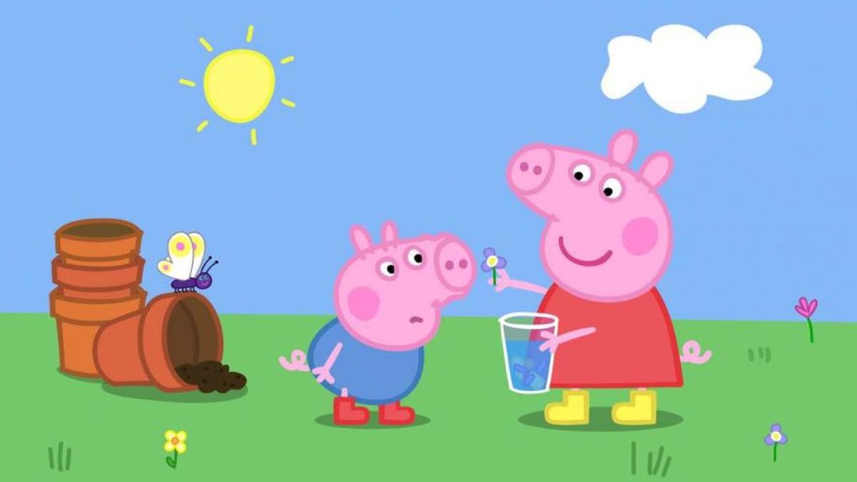 George y Peppa Pig, protagonistas de los dibujos infantiles 'Peppa pig'.