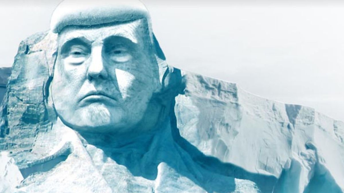 Pretenden esculpir el rostro de Trump en un glaciar para demostrar el cambio climático