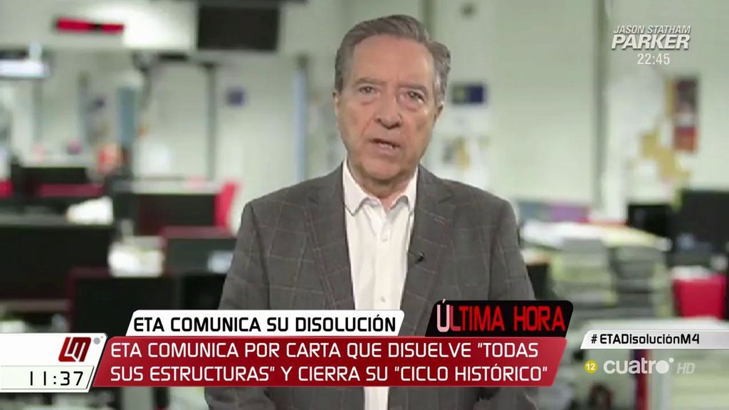 Iñaki Gabilondo, sobre la disolución de ETA: “Ningún drama histórico concluyó haciendo justicia plena”