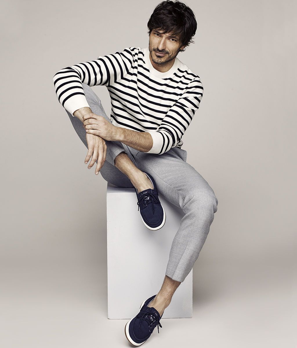 Las rayas marineras y los zapatos naúticos son el tándem perfecto