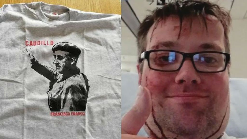 Un youtuber con una camiseta de Franco recibe una brutal paliza en el 1 de mayo de Göteborg