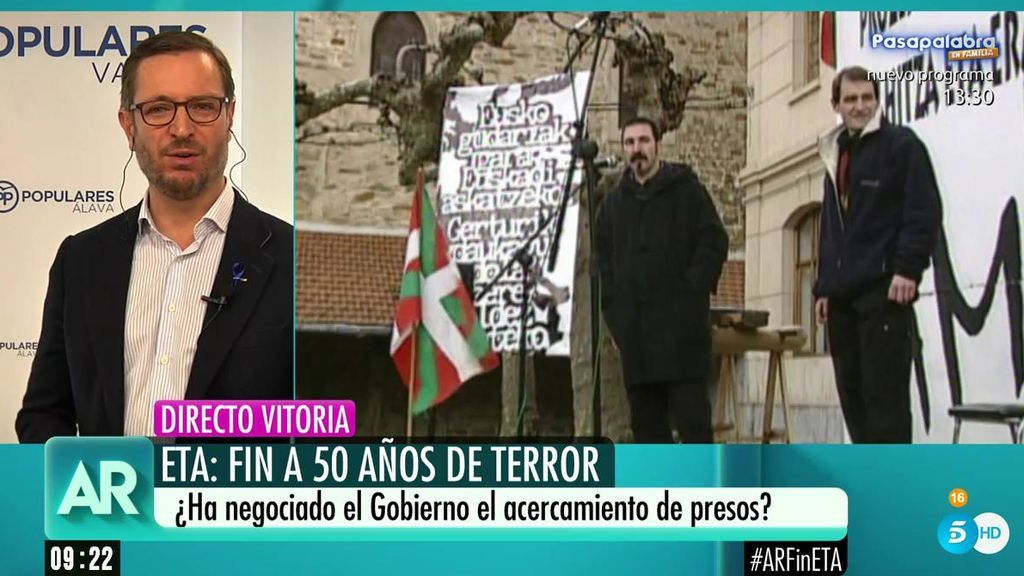 Javier Maroto: "El final de ETA se debe escribir con tres palabras: dignidad, memoria y justicia"