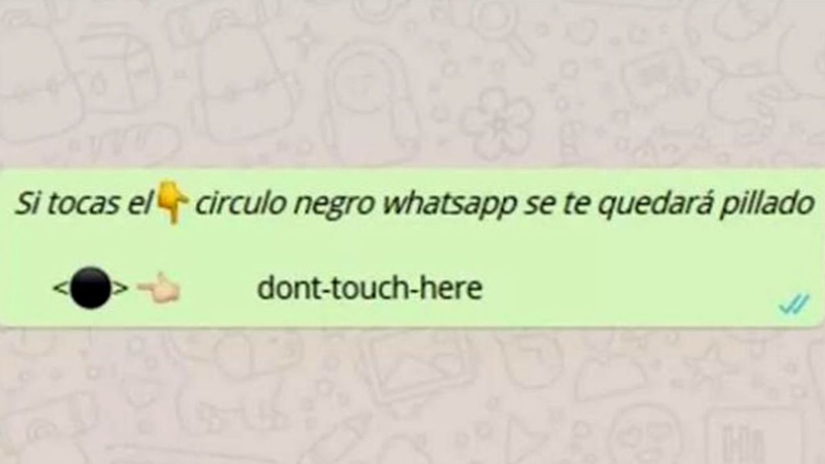 El botón Negro de WhatsApp:  No lo toques que se bloquea