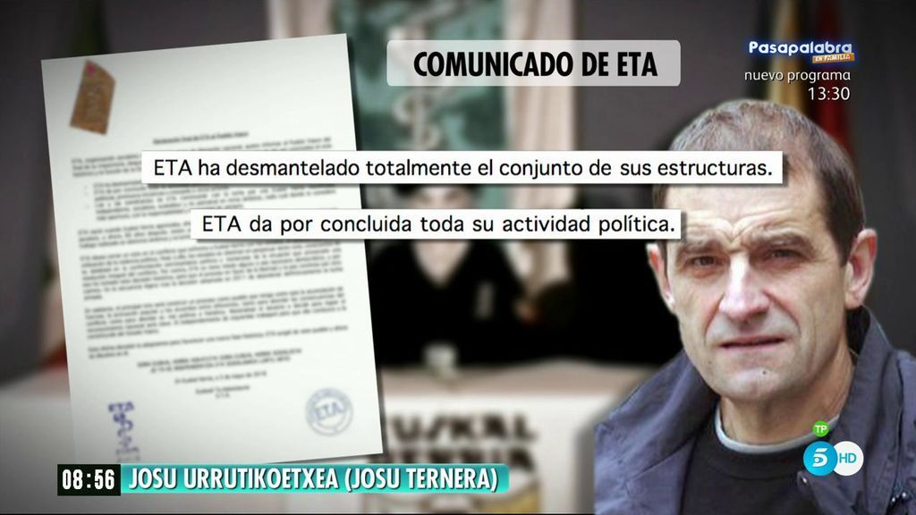 Josu Ternera lee el comunicado de disolución de ETA a cara descubierta