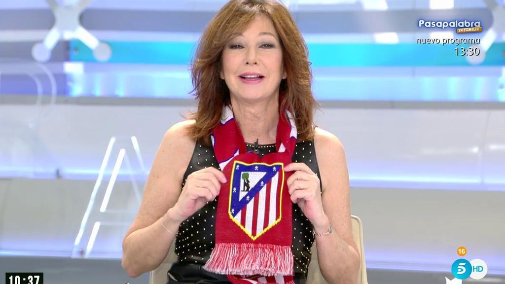 Así celebra Ana Rosa el pase a la final del Atlético de Madrid a la Europa League