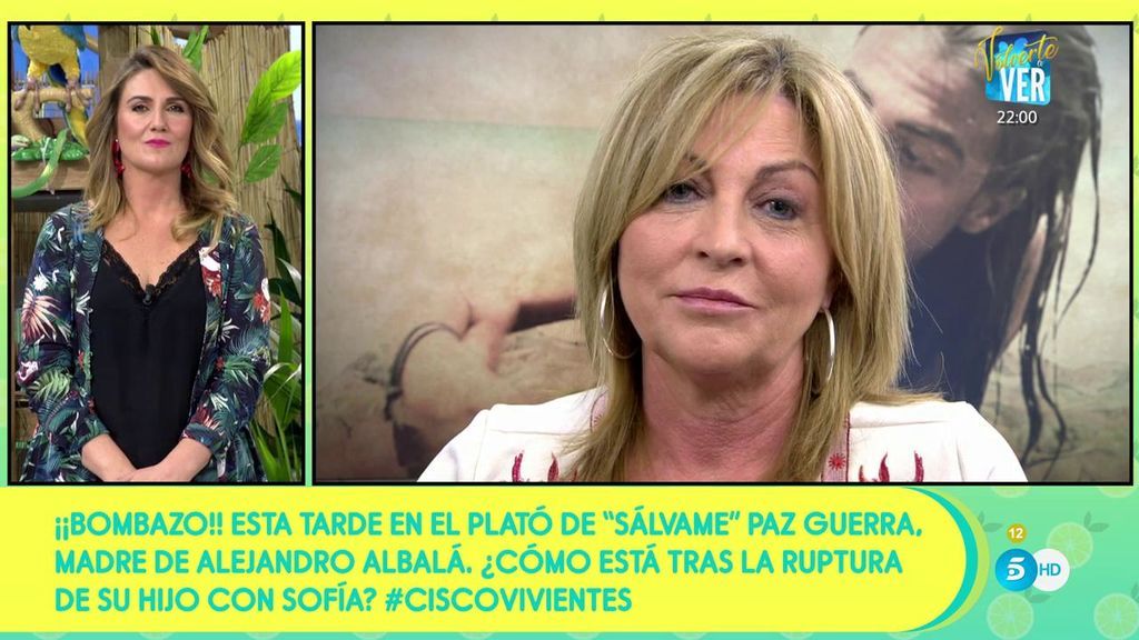 Paz Guerra, madre de Alejandro Albalá: "Prefiero 100 Sofías a una Chabelita"