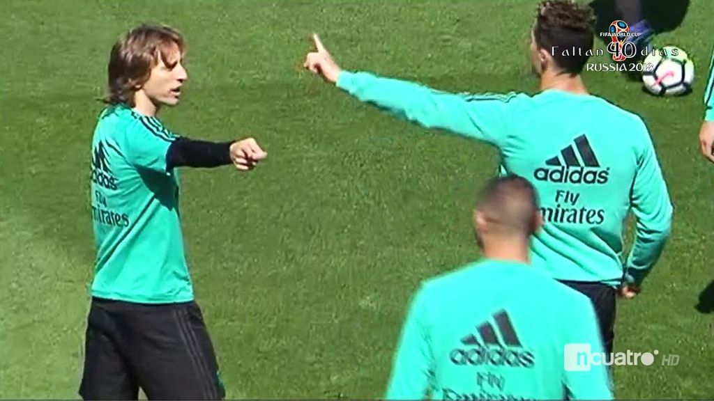 Cristiano y su rondo más competitivo en el divertido entrenamiento del Real Madrid