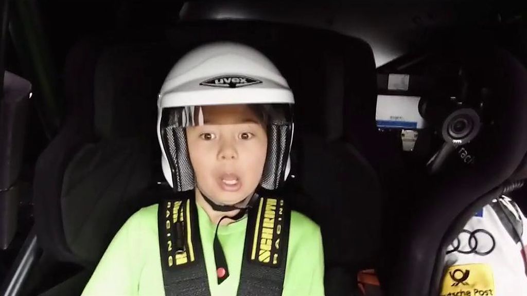 La reacción de un niño a la brutal velocidad del Audi E-Tron Vision Gran Turismo