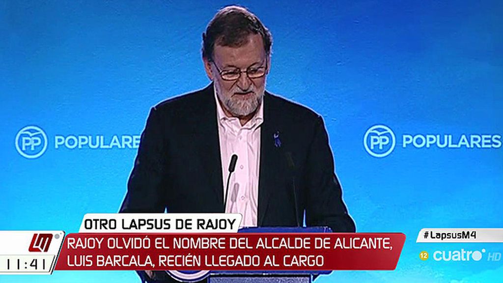 El lapsus de Rajoy: “Querido alcalde de Alicante… que así se llama”