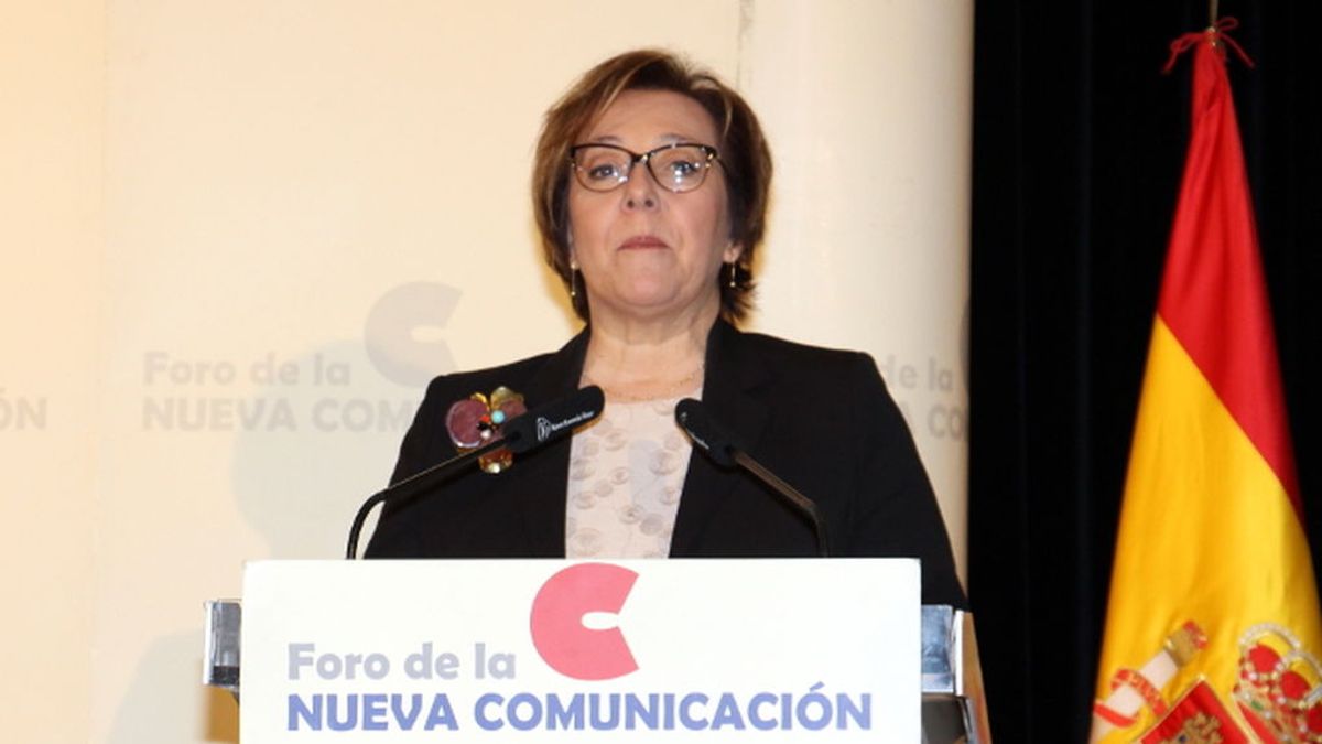 La secretaria de Estado de Comunicación, Carmen Martínez Castro, en el Foro de la Nueva Comunicación el 20 de abril de 2018.