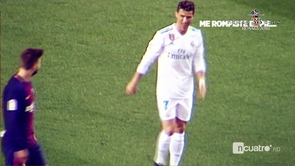 Cristiano, a Piqué tras el gol: "Me rompiste el pie"