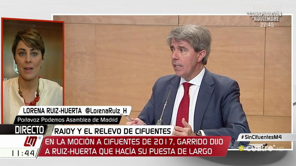 Lorena Ruiz-Huera, sobre Ángel Garrido: “Es una muy mala noticia que este señor sea el nuevo presidente de la Comunidad de Madrid”