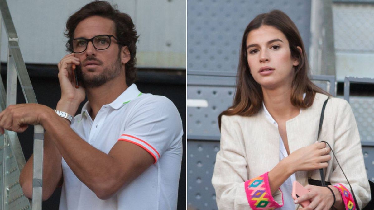 Feliciano y Sandra Gago, juntos y sin complejos: sus fotos muy acaramelados en las gradas del tenis