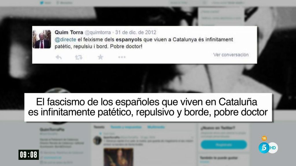 #Fueraespañoles: los tuits que Quim Torra ha borrado al ser elegido candidato
