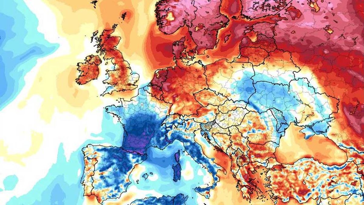 Europa, dividida en dos: calor extremo en Rusia y Finlandia; frío en Francia, España e Italia