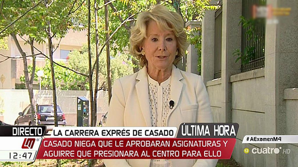 Aguirre niega haber llamado a nadie para que aprobaran a Pablo Casado: “No sé quién miente y se cree con impunidad”