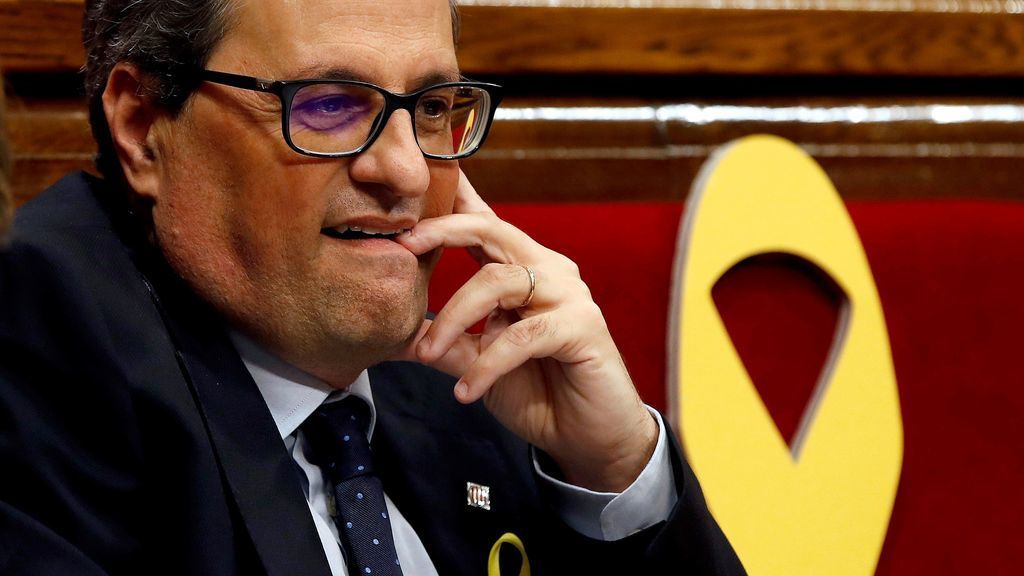 Quim Torra acude a la concentración por los independentistas presos en Barcelona