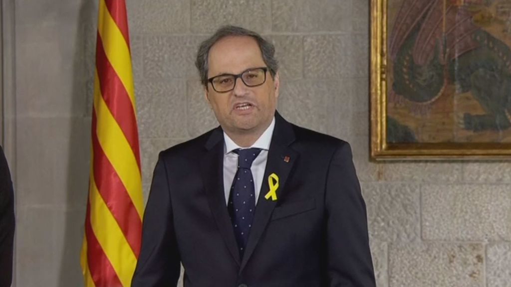 Torra, en su acto de posesión como president: "Prometo fidelidad a la voluntad del pueblo de Cataluña"