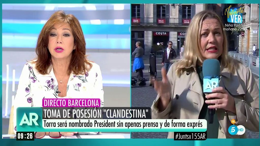 Toma de posesión 'clandestina' de Torra: solo permiten la entrada a TV3 y Catalunya Radio