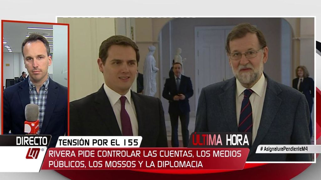 Rivera le pide a Rajoy “extender el 155 y controlar dónde se destina el dinero público”