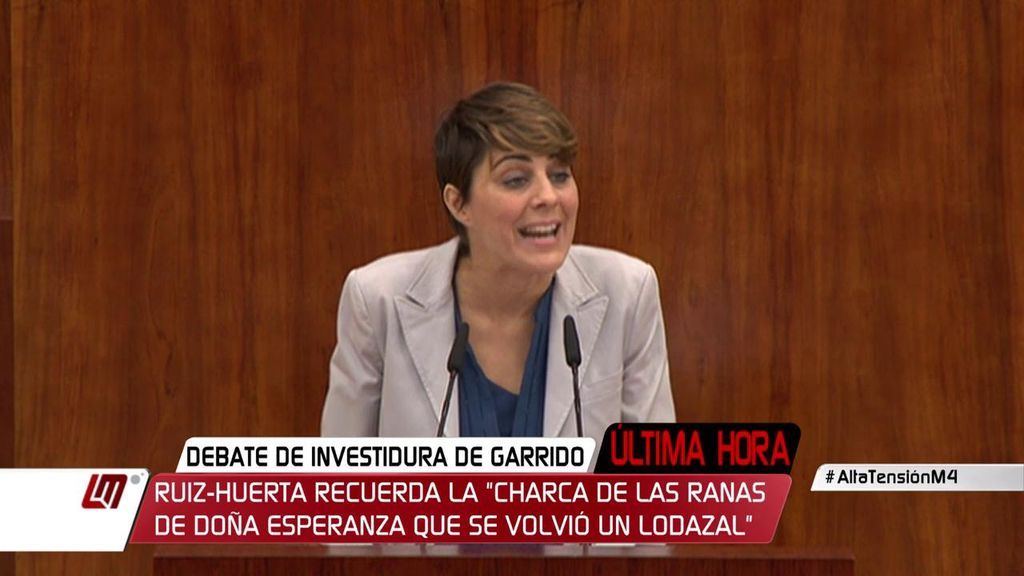 Tensión en el debate de investidura de Garrido: Podemos le acusa de representar la continuidad de un gobierno corrupto