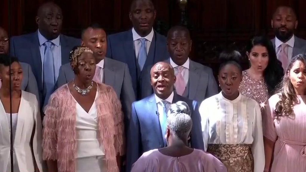 Un coro góspel cantó 'Stand by me' a petición expresa de los novios