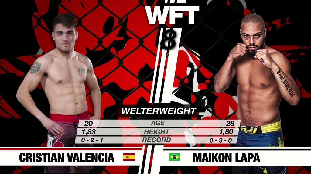 Cristian Valencia vs Maikon Lapa, el combate íntegro y a la carta