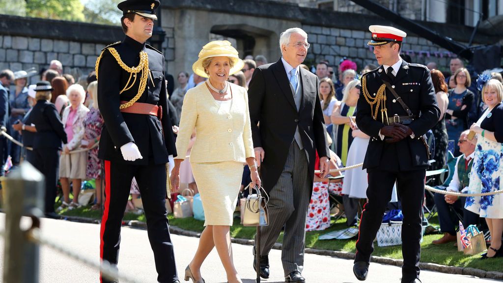 Sir John Major y su mujer, Norma