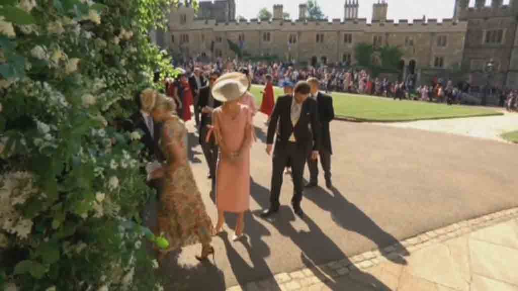 Los asistentes llegan a Windsor