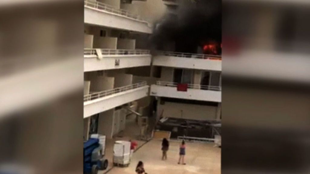 Un incendio desata el pánico en un hotel de Magaluf