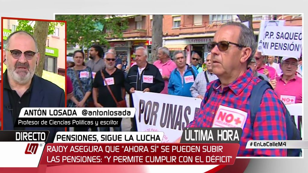 Antón Losada: “No es que Rajoy no pudiera subir las pensiones, es que no quería”