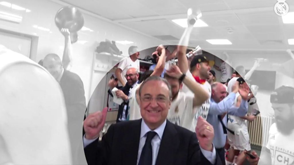 La sonrisa de Florentino Pérez tras la victoria del Madrid en la Euroliga: ¿Habrá doblete en Europa?