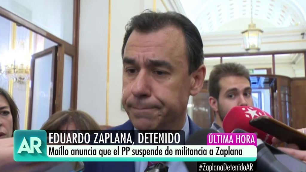 Maíllo anuncia que el PP suspende de militancia a Eduardo Zaplana