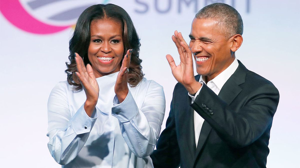 Michelle y Barack Obama, en la Cumbre de la Fundación Obama celebrada en Chicago.