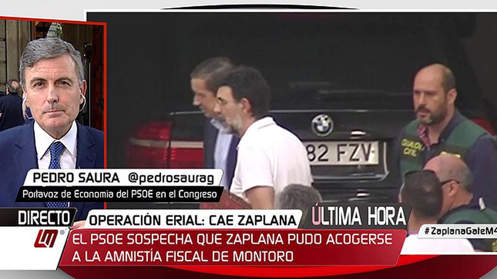Pedro Saura (PSOE): “Montoro tiene que explicarnos si Zaplana se acogió a la amnistía fiscal”