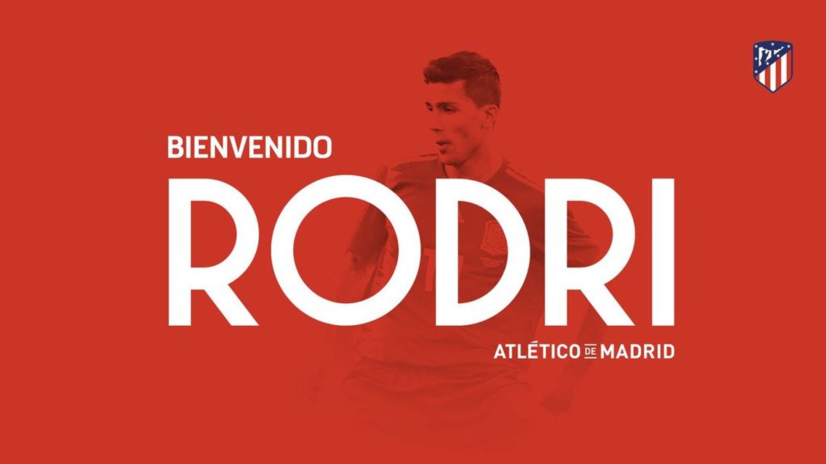 Rodri ya es nuevo jugador del Atlético de Madrid para las próximas cinco temporadas Rodri ya es nuevo jugador del Atlético de Madrid para las próximas cinco temporadas