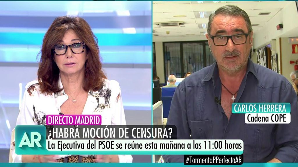 Carlos Herrera: "Si el PSOE presenta la moción de censura, quizás se tire a una piscina sin agua"