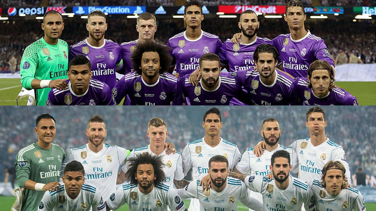 La idéntica imagen del once inicial del Real Madrid en las finales de Cardiff y Kiev La idéntica imagen del once inicial del Real Madrid en las finales de Cardiff y Kiev