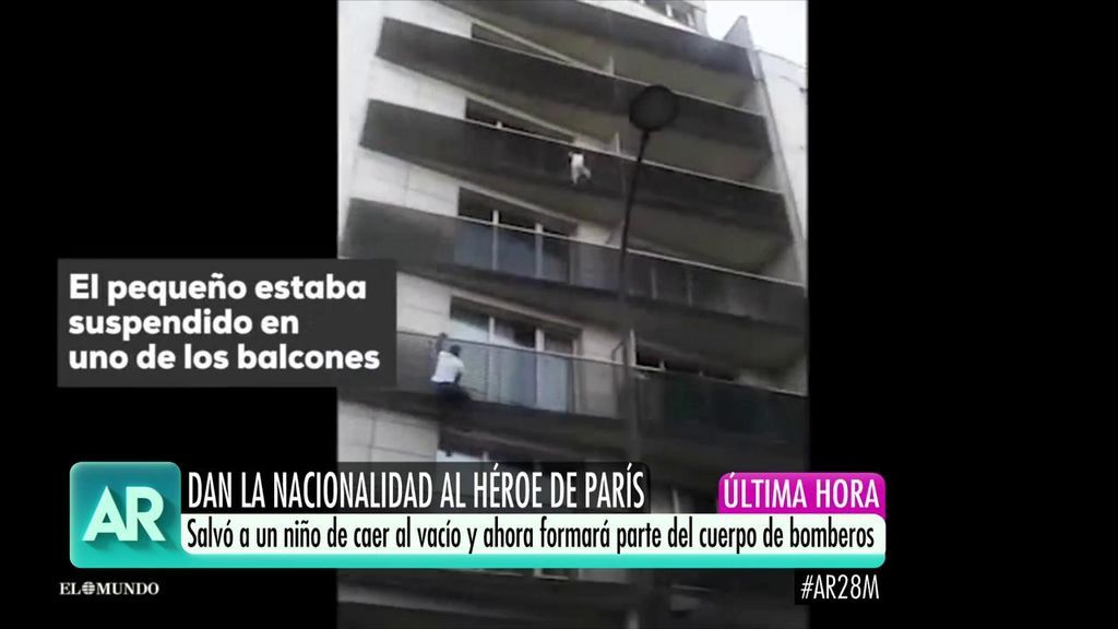 Última hora: dan nacionalidad al héroe de París que salvó a un niño de caer al vacío