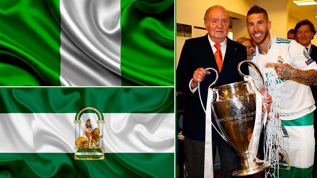 Ramos conquista Nigeria: confunden la bandera andaluza con 
