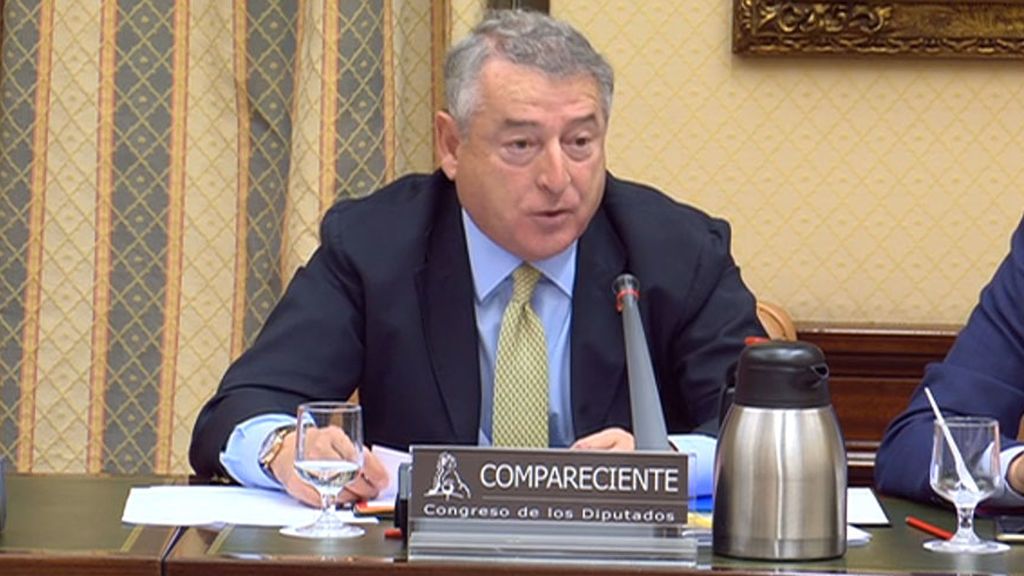 El presidente de RTVE, José Antonio Sánchez, en su comparecencia en el Congreso de los Diputados del 29 de mayo de 2018.