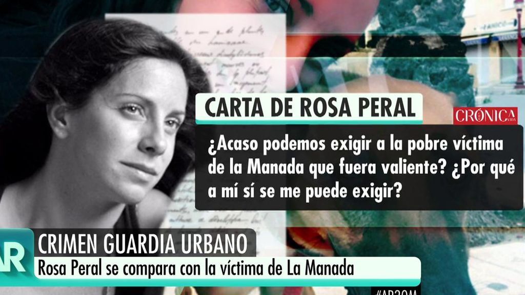Rosa Peral,  acusada del crimen del guardia urbano,  se compara con la víctima de ‘La Manada’ y pide que la crean