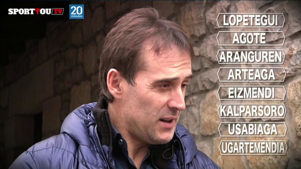 Julen Lopetegui y sus ocho apellidos vascos en el recuerdo a los orígenes en su pueblo