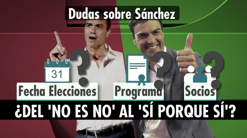 Pedro Sánchez, ¿del "no es no" al "sí porque sí"?