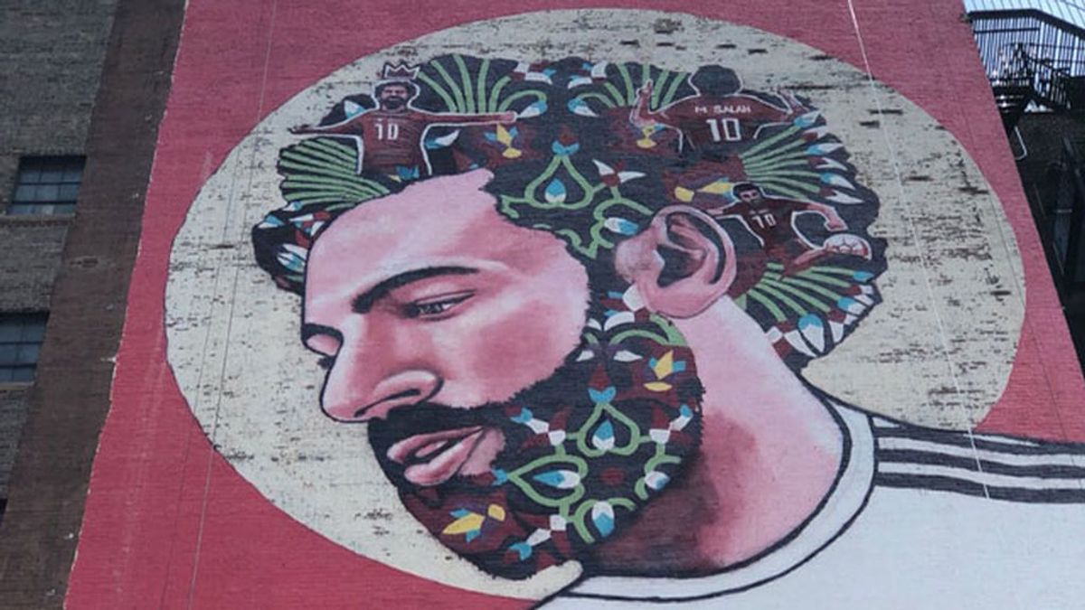 El tributo a Salah en forma de grafiti que ha aparecido en medio del Times Square