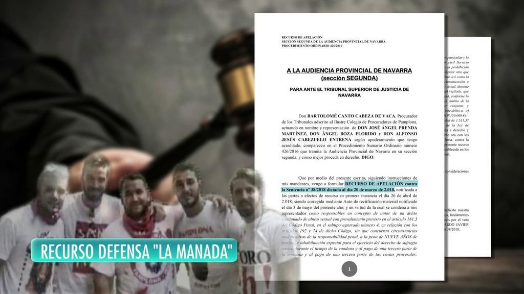 El recurso de defensa de 'La Manada' pide la absolución y habla de una "realidad imaginaria"