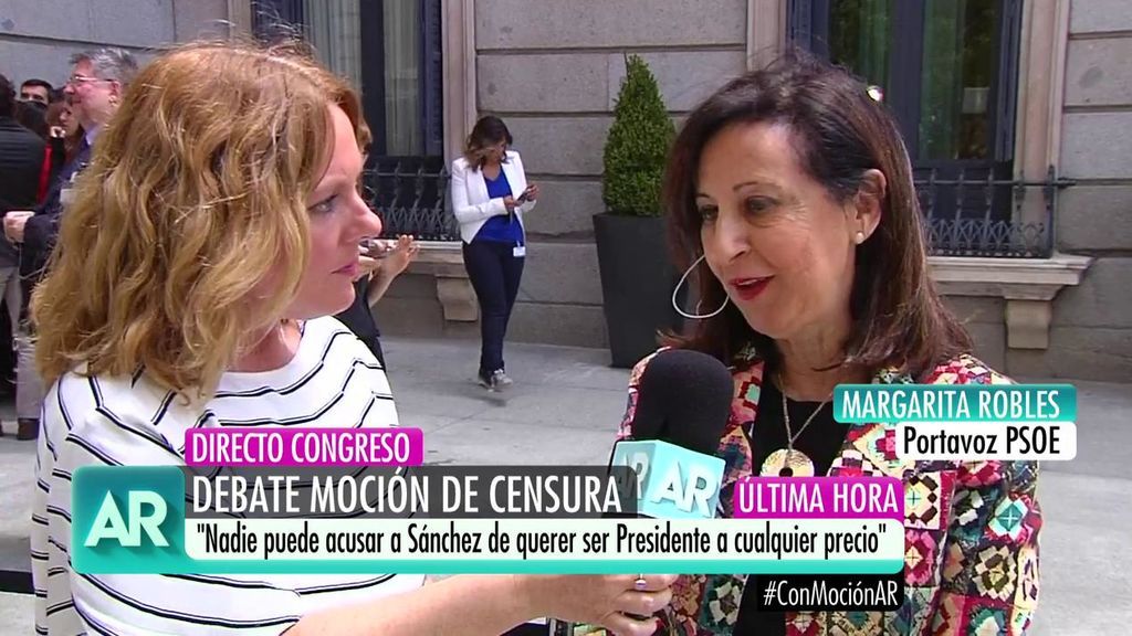Margarita Robles: "Si Rajoy dimite, retiraremos la moción de censura"