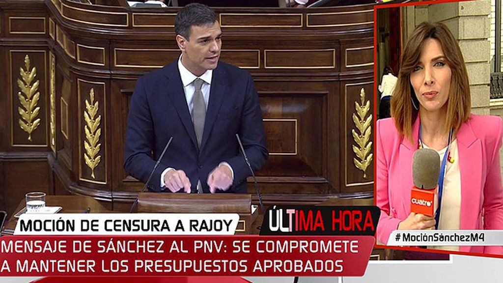 Mensaje de Sánchez al PNV: se compromete a mantener los presupuestos aprobados