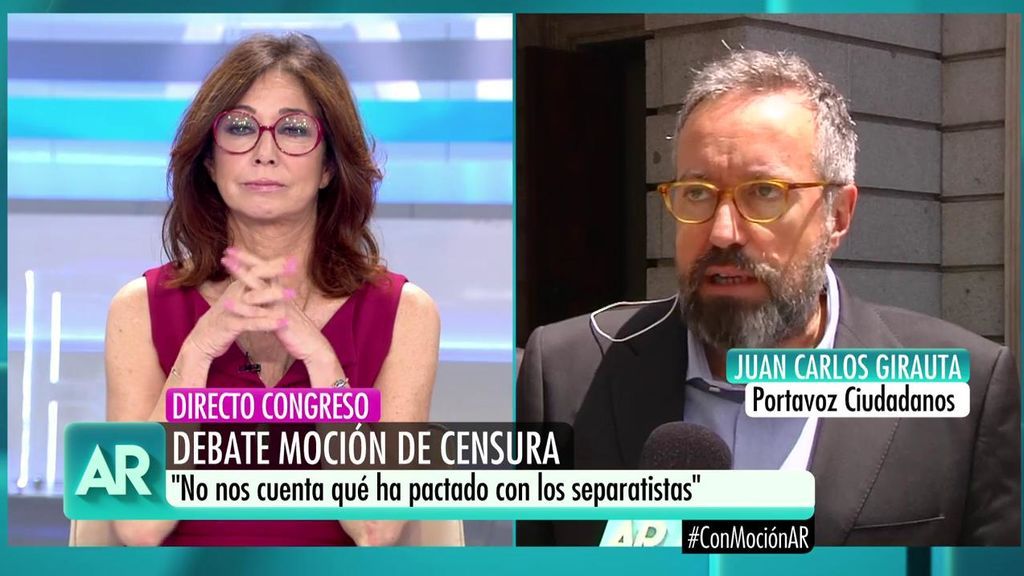 Girauta: "Aquí lo que se vota es sí o no a Pedro Sánchez. Ciudadanos va a votar no"