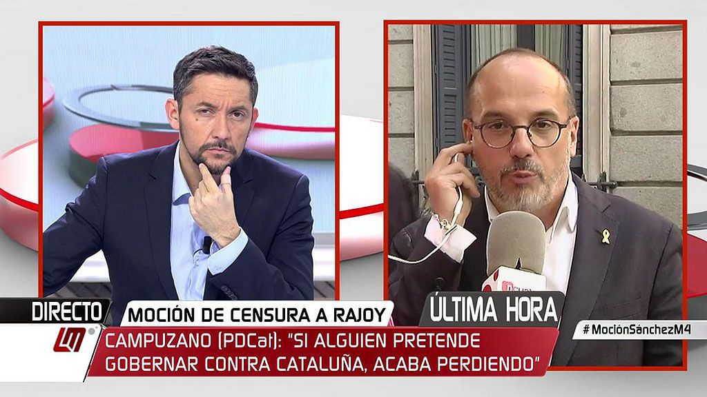 Carles Campuzano (PDECat), sobre la caída de Rajoy: “Si alguien pretende gobernar contra Cataluña, acaba perdiendo”